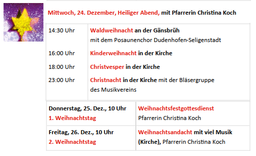 2026 01 Termine Weihnachten