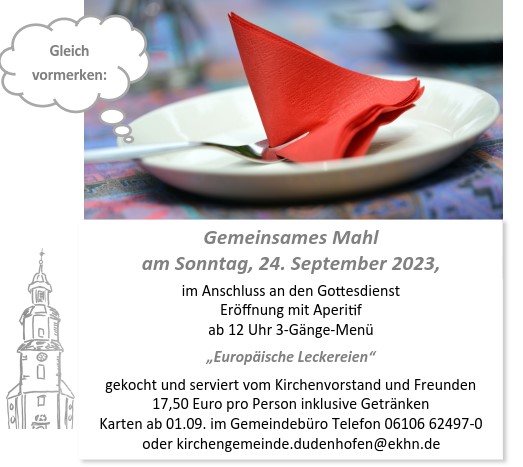 Gemeinsames Mahl 24.9.2023