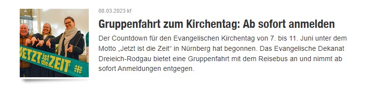 Gruppenfahrt Kirchentag