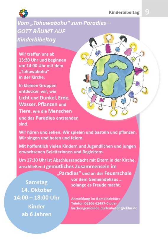 Kinderbibeltag 14.10.2023