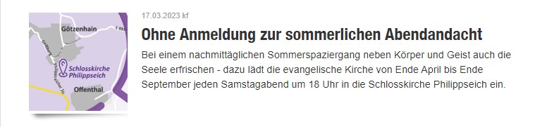 Sommerliche Abendandacht